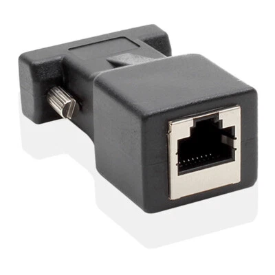 RJ45 To RS232 DB9 9-Pin 9 Pin Serial Port Male to RJ45 Female Cat5e/6 Ethernet - Image 1 of 3