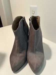 Hidden platform gray suede skyhigh booties (size 9) - Picture 1 of 9