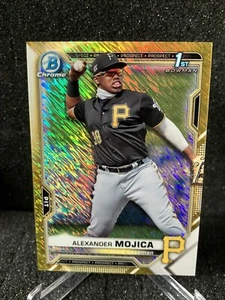2021 Bowman Chrome Alexander Mojica Gold Shimmer Refractor /50 1st Prospect - Picture 1 of 2