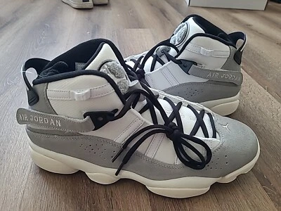 Air Jordan 6 Rings FJ4650-077 Men's Smoke Grey/Black/White Sneaker Shoes NR4307 - Image 1 of 4