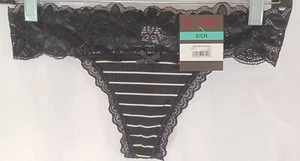 Womens No Boundaries size Small NWT Black Lace Thong - Picture 1 of 3