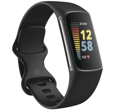 Fitbit Charge 5 Aktivitätstracker - Schwarz/Edelstahl Graphit - Bild 1 von 4
