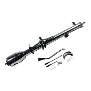 Universal 35" Tilt Steering Column Automatic Shift W/O Key& Wheel Adapter Chrome - Picture 1 of 6