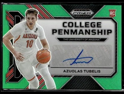 L10,474 - 2022-23 Panini Prizm College Penmanship Auto Green #28 Azuolas Tubelis - Image 1 of 2