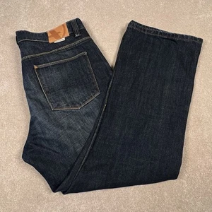 Jeans Aigle cotone biologico lavaggio scuro bootcut svasato denim 5 tasche uomo 36/30 - Foto 1 di 17