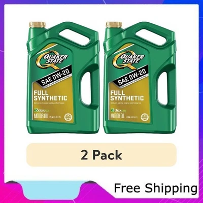 (Paquete de 2) Aceite de motor Quaker State totalmente sintético 0W-20, 5 cuartos Foto 1 de 4