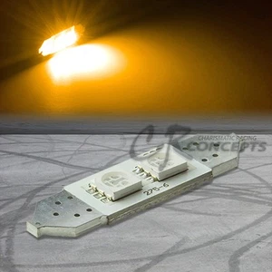 2 SMD 2SMD 36MM 5050 ÁMBAR BRILLANTE LED CÚPULA INTERIOR BOMBILLA/MAPA/PANEL - Imagen 1 de 1