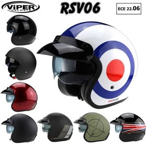 VIPER RS-V06 Open Face 3/4 Half Jet Helmet Motorcycle Scooter Light Weight ECE - Picture 1 of 49