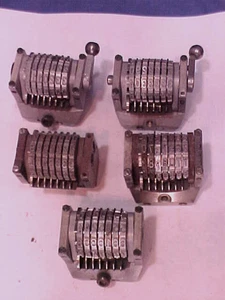 5 LETTERPRESS NUMBERING MACHINES ATLANTIC ROBERTS LEIBINGER C4 - Picture 1 of 13