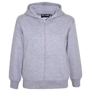 Kids Boys Girls Unisex Plain Fleece Hoodie Zip Up Style Zipper Age 2-13 Year - Picture 1 of 42