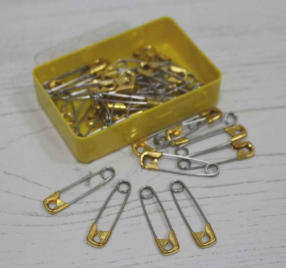 PRYM Stainless Steel & Brass Safety Pins Rust Free Camping, Fishing & Laundry 27mm