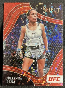 2022 PANINI SELECT UFC OCTAGONSIDE #281 JULIANNA PENA RED DISCO PRIZM /99