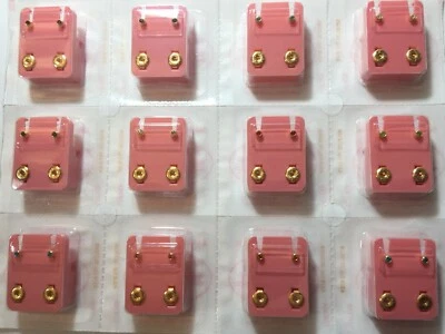 Studex Ear Piercing Earrings 12 Pair 3mm Gold Plated Birthstone M213Y