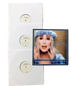 CHER THE MUSIC'S NO GOOD 3 X VINYL UK 12" MAXI PROMO - FREE CUSTOM PIC SLEEVE - Picture 1 of 4