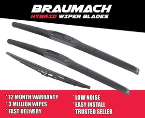 Wiper Blades Hybrid Aero Holden Vectra (For JR, JS) HATCH 1997-2003 FRONT PAIR & - Picture 1 of 9