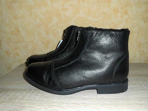 Warme Stiefelette NEU Gr. 44 in schwarz & Nappaleder mit Lammfell Innenfutter - Bild 1 von 5
