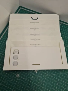 5 Rare Genuine unused New Apple Face Masks Staff Exclusive COLLECTABLE Size M/L - Picture 1 of 7
