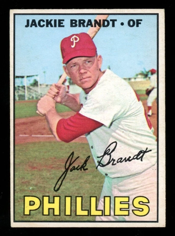 1967 TOPPS OPC O PEE CHEE MLB BASEBALL #142 Jackie Brandt NM Phillies Card - Image 1 of 2
