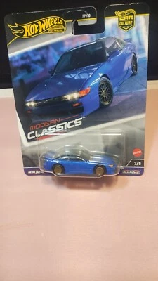 Hot Wheels Premium Modern Classics Nissan SilEighty Real Riders Blue Diecast New - Image 1 of 3
