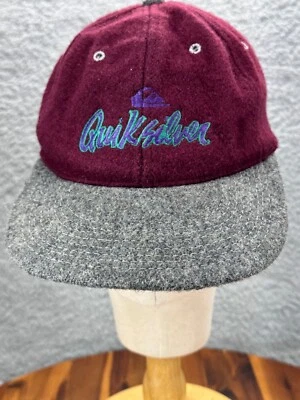 Gorra Quiksilver Para Hombre Lana Gris Granate Snapback Ajustable Adulto Foto 1 de 4