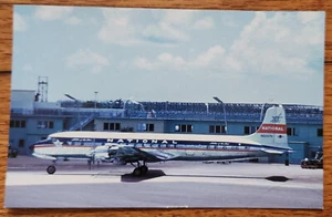 Tarjeta postal de avión Douglas DC-7 de National Airlines tarjeta sin usar #67 tarjetas de aviación - Imagen 1 de 1