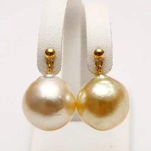 South Sea Pearl Earrings 15mmUP Multi color 18K - Picture 1 of 4