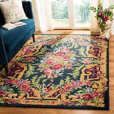 Classic Vintage Collection Area Rug - 6' x 9', Black & Rose, Oriental Floral ...