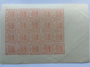 Briefmarken Bogen Sachsen 1850, 3Pf FAKSIMILIE - Bild 1 von 2