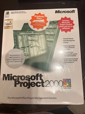 Microsoft Project 2000_For Windows Sealed In Box. I DONT KNOW IF ITS STILL VALID - Image 1 of 4