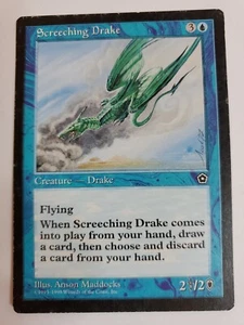 MTG Magic The Gathering Card Screeching Drake Creature Drake Blue Portal 2nd Age - Picture 1 of 2