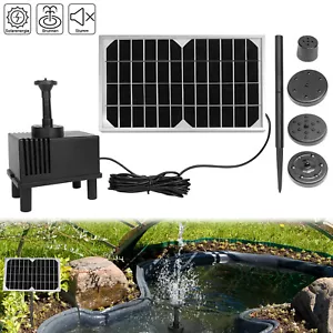 Solar Teichpumpe Solarpumpe Gartenteich Pumpenset Springbrunnen Teich 5W 280 L/H - Bild 1 von 12