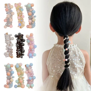 Telephone Wire Line Elastic Bands Hair Ties Scrunchy colored Rubber Band OY - Picture 1 of 28