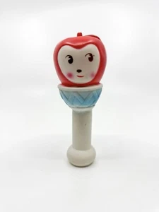 Juguete chirrido manzana rojo sonriente de goma Stahlwood vintage años 40-50 - Imagen 1 de 9