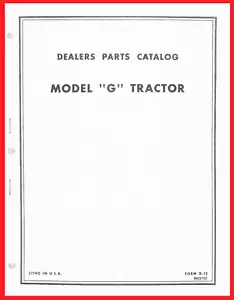 Händler Teilekatalog für Allis Chalmers Modell G Traktor mit Abbildungen AC G - Bild 1 von 14
