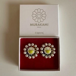 Takashi Murakami Kaikai Kiki x Liquem Flor Serie Pendientes Clips COMO NUEVO MUY BUEN ESTADO - Imagen 1 de 4