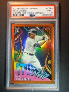2023 Bowman Riley Greene RC It Came to the League Orange Refractor /25 PSA9 mnt - Picture 1 of 3