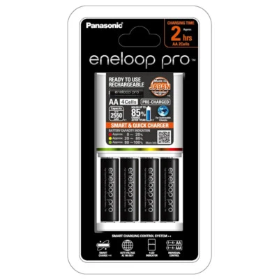Panasonic Eneloop Fast Charger & 4 x AA Pro Batteries - image 1 of 2