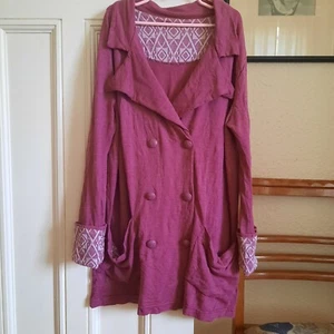 Metalicus Burgundy/Red Wool Double-Breasted Jacket, Excellent Condition - Picture 1 of 4
