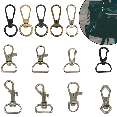 Lobster Swivel Clasps Clips Bag Key Ring Hook Findings Keychain Split Keyring - Image 1 of 3
