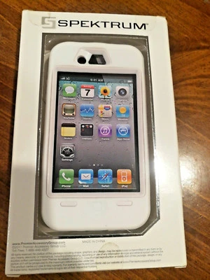 Spektrum туф чехол iPhone 4/4с, все белый, гибридный, резиновый внешний, пластиковый внутренний - Изображение 1 из 4