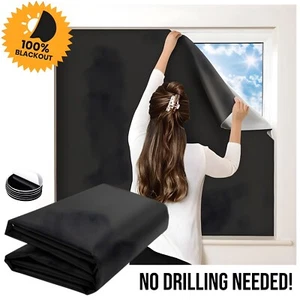 Stick-On Blackout Window Cover | No Drill, Easy to Fit, Reusable Travel Shade - Picture 1 of 7