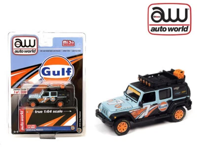 Auto World 1:64 Scale 2018 Jeep Rubicon Gulf Livery Diecast Model Car CP7837-P3 - Image 1 of 3