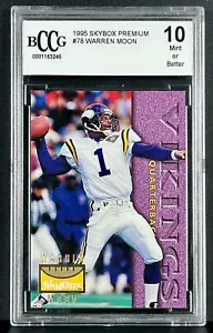Warren Moon 1995 SkyBox Premium #78 BCCG 10 como nuevo Minnesota Vikings QB HOF - Imagen 1 de 2