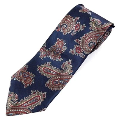 John Henry Mens Necktie Tie Blue Black Red Paisley Pattern L-56 W-3 NWOT - Image 1 of 4