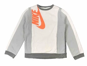Nike Sportswear Boys Sporty Style Gray & White Pullover Sweater Size Medium - Picture 1 of 10