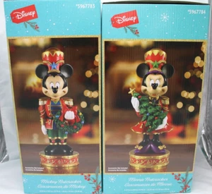 Disney 15-in Mickey and Minnie Mouse Nutcracker Decoration NIB - Picture 1 of 7