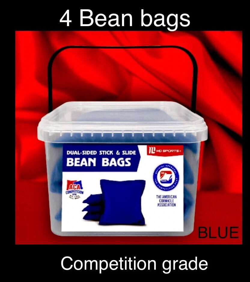 MD Sports Dual Sided Stick & Slide Bean Bags 4ct 6”x6” 14oz Bags ACA Grade