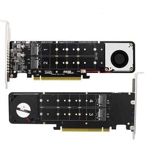 NVMe SSD Expansion Card NVMe RAID Adapter 4 Ports NVME SSD To PCI-E 4.0 X16 Card - Picture 1 of 1