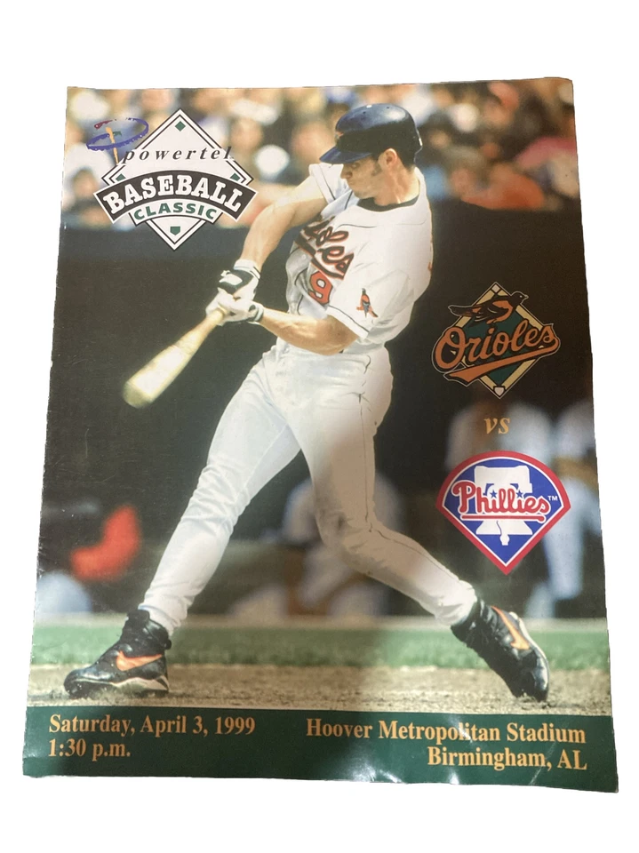 Baltimore Orioles vs Philadelphia Phillies GameDay Program. 4/3/1999. - Image 1 of 1