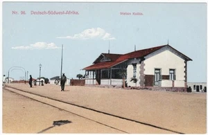 alte Ak Deutsch Südwest Afrika, Bahnstation Kuibis, ungel. - Bild 1 von 2